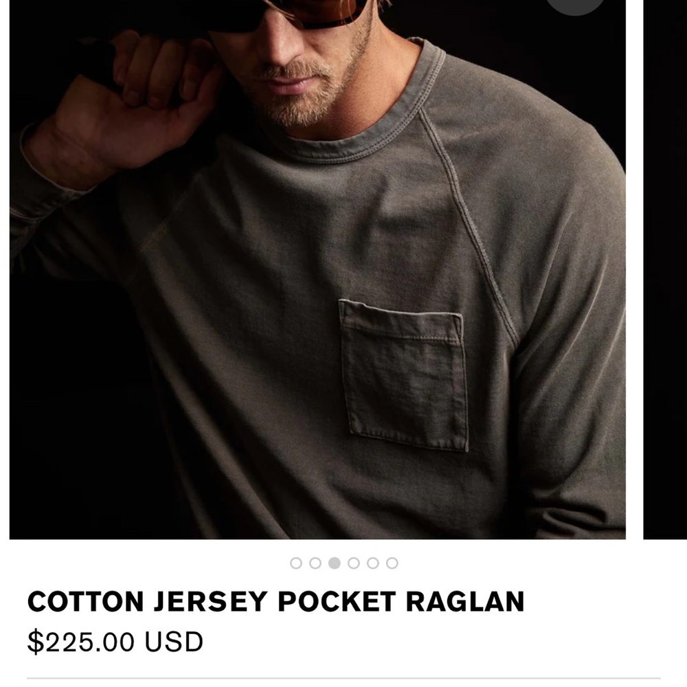 James Perse Cotton Jersey Raglan LongSleeve Shirt (BNWT) XXL/5